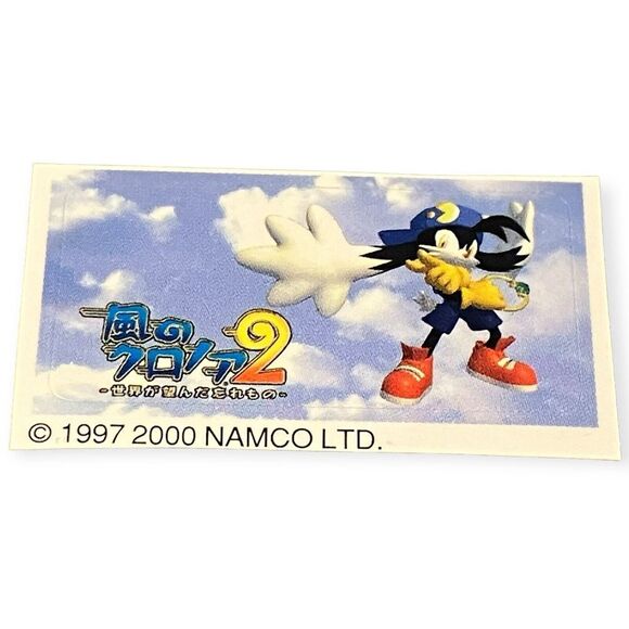 Sony PlayStation 2 PS2 Klonoa 2: Lunatea's VeilVintage Memory Card Sticker